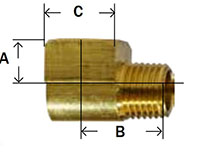 Brass 90 Degree Street Elbow - Short